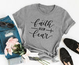 Faith Over Fear Christian T-Shirt Clothing For Women Faith Shirt