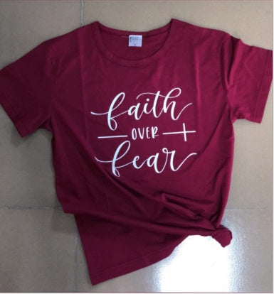Faith Over Fear Christian T-Shirt Clothing For Women Faith Shirt