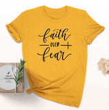 Faith Over Fear Christian T-Shirt Clothing For Women Faith Shirt